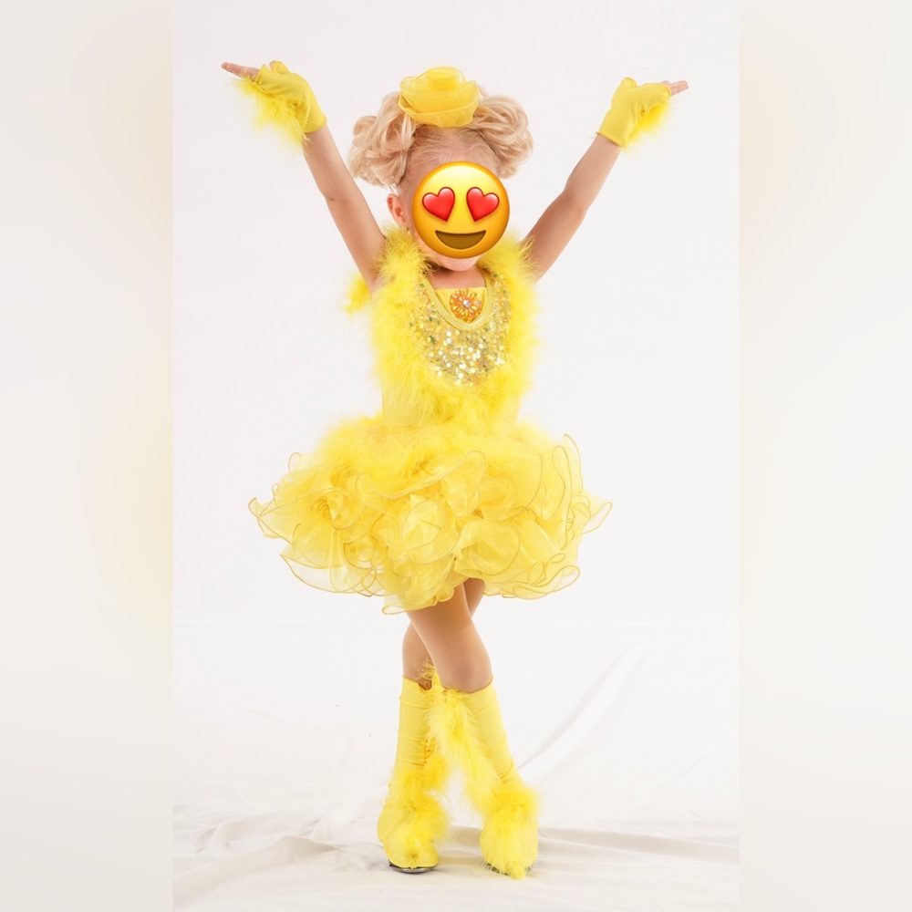 Yellow Feather Glamour Costume